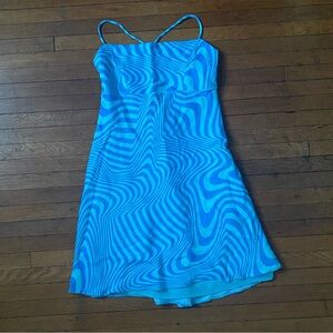 Zara Blue Swirl Mini Dress